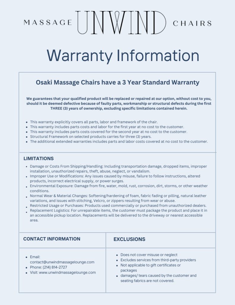 warranty information