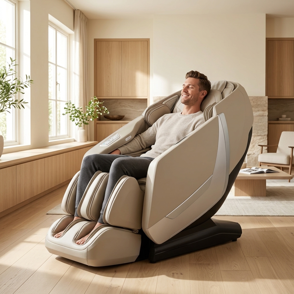 Osaki Kairos 4D massage chair on the Unwind Massage Lounge showroom floor