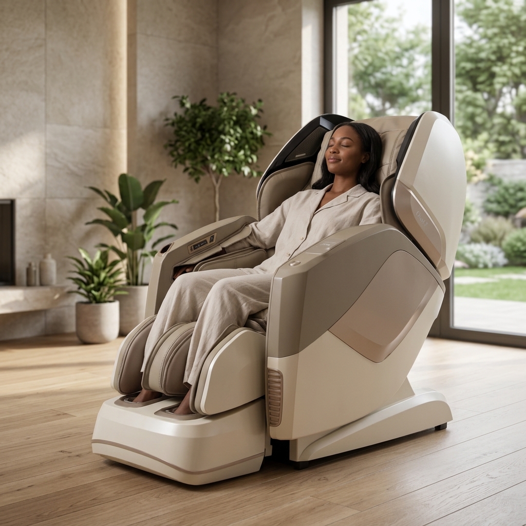 Osaki Maestro LE 2.0 massage chair on the Unwind Massage Lounge showroom floor