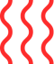 Abstract red wavy lines on a black background.
